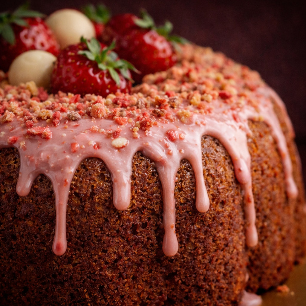 Drunk N Strawberry Crunch liquor-infused bundt cake, Las Vegas